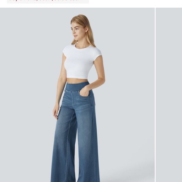 Halara Blue flex Denim Jeans regular medium 8/10 - Picture 5 of 5